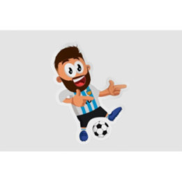 Argentinian Football Player Style 9 Sticker - DecalsHouse