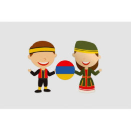 Armenia Traditional Dress Flag Sticker - DecalsHouse