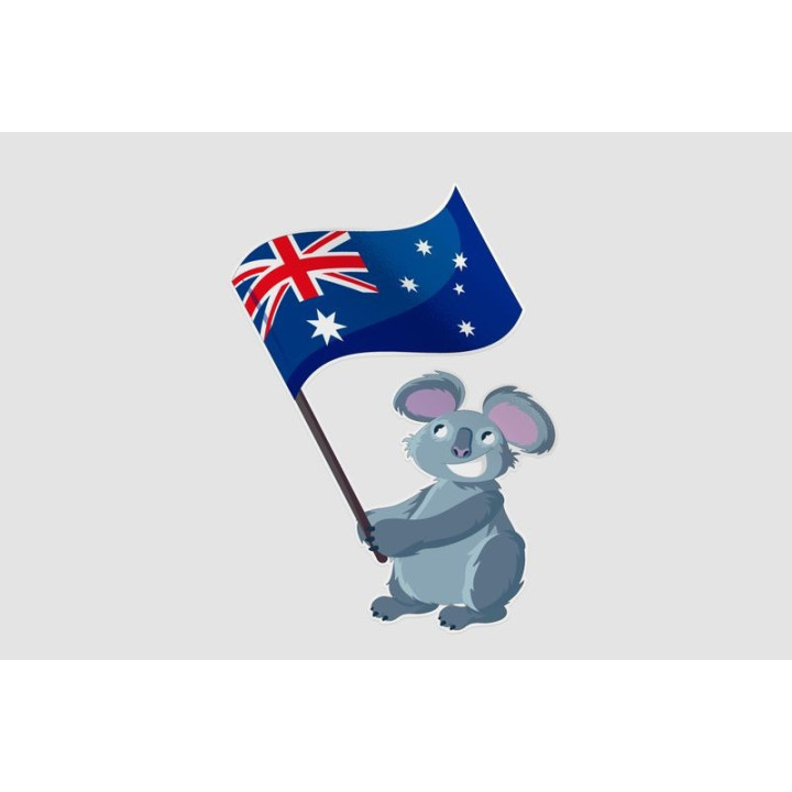 Australia Flag Style 11 Sticker - DecalsHouse