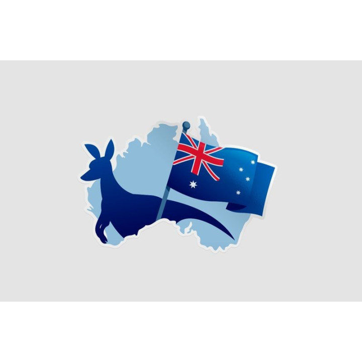 Australia Flag Style 12 Sticker - DecalsHouse