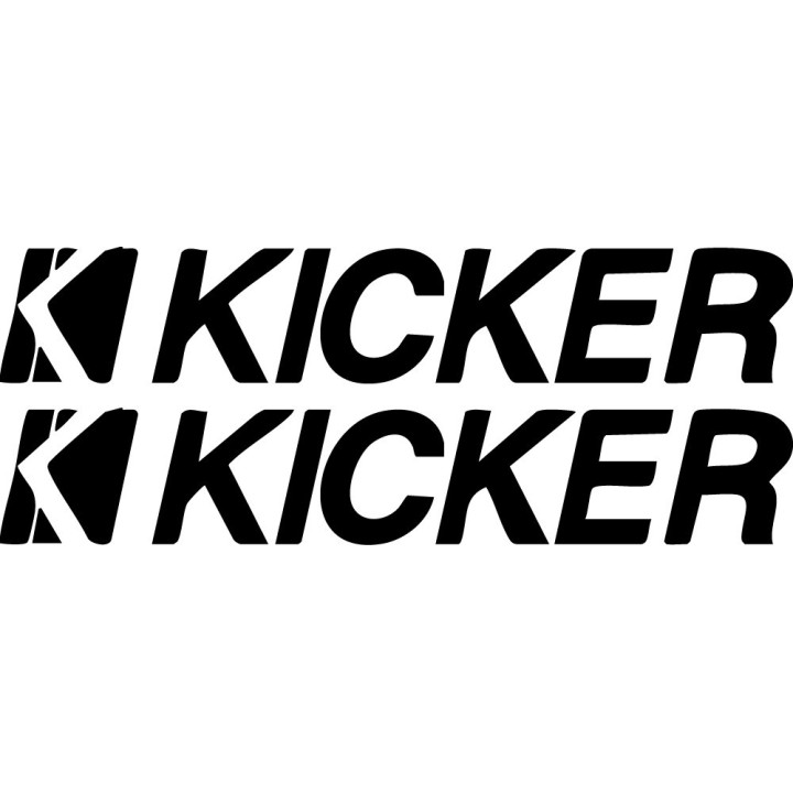 Kicker Audio Stickers – CompR Solo-Baric Subwoofer Car Audio Decals (2-Pack)
