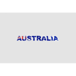Australia Flag With Text Sticker - DecalsHouse
