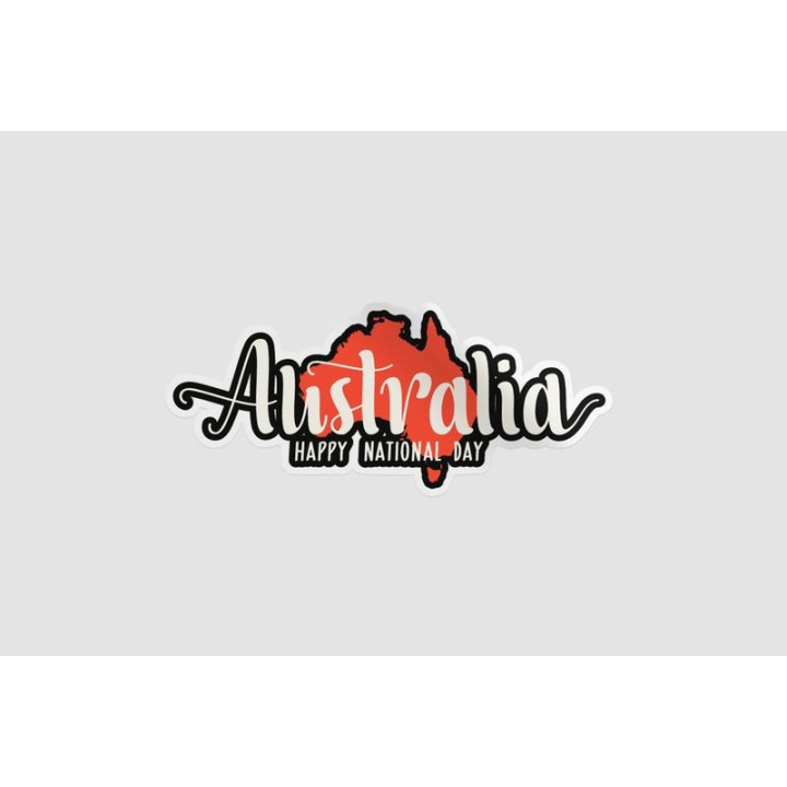 Australia Happy National Day Sticker - DecalsHouse