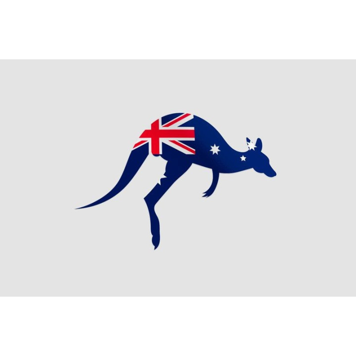 Australia Kangaroo Flag Sticker - DecalsHouse