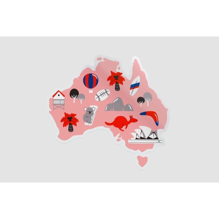 Australia Map Style 12 Sticker - DecalsHouse