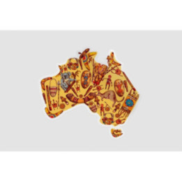 Australia Map Style 18 Sticker - DecalsHouse