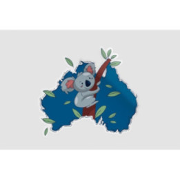 Australia Map Style 21 Sticker - DecalsHouse