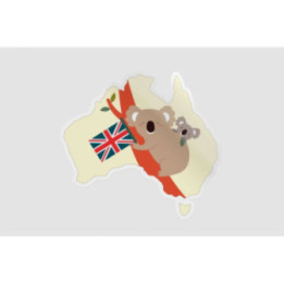 Australia Map Style 23 Sticker - DecalsHouse