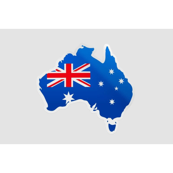Australia Map Style 5 Sticker - DecalsHouse