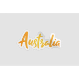 Australia Writing Sticker - DecalsHouse