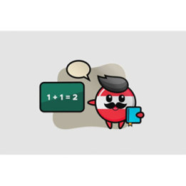 Austria Flag Badge Character As A Teacher Sticker - DecalsHouse