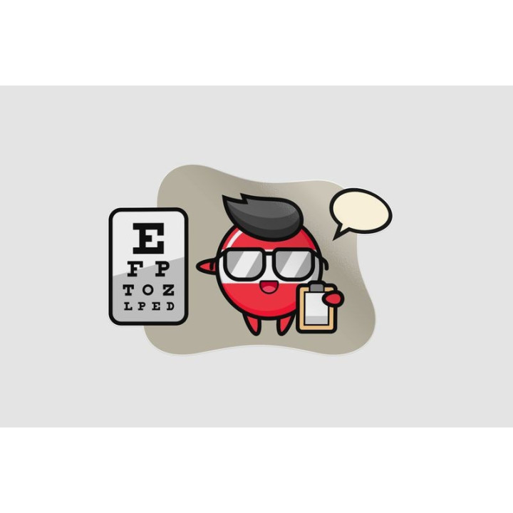 Austria Flag Badge Mascot As A Ophthalmology Sticker - DecalsHouse