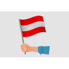 Austria Flag Style 5 Sticker - DecalsHouse