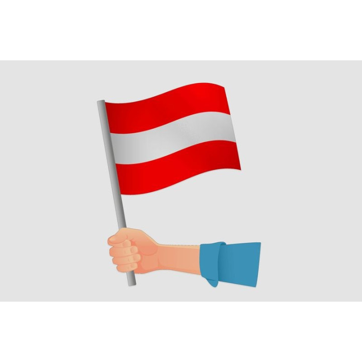 Austria Flag Style 5 Sticker - DecalsHouse