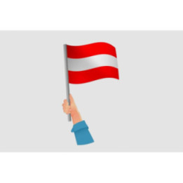 Austria Flag Style 6 Sticker - DecalsHouse