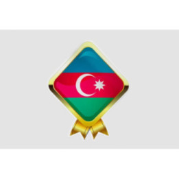 Azerbaijan Flag Style 17 Sticker - DecalsHouse