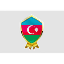 Azerbaijan Flag Style 22 Sticker - DecalsHouse