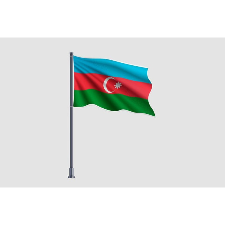 Azerbaijan Flag Style 5 Sticker - DecalsHouse