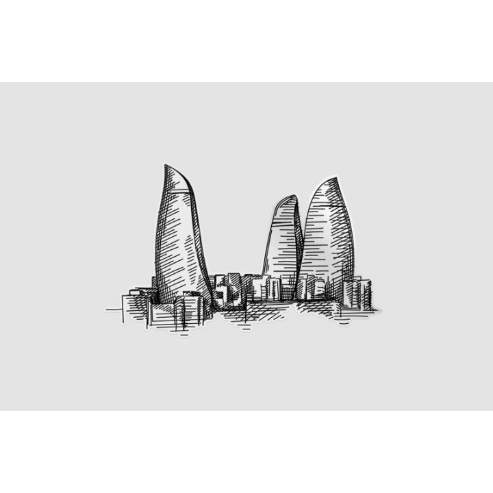 Azerbaijan Landmark Sticker - DecalsHouse