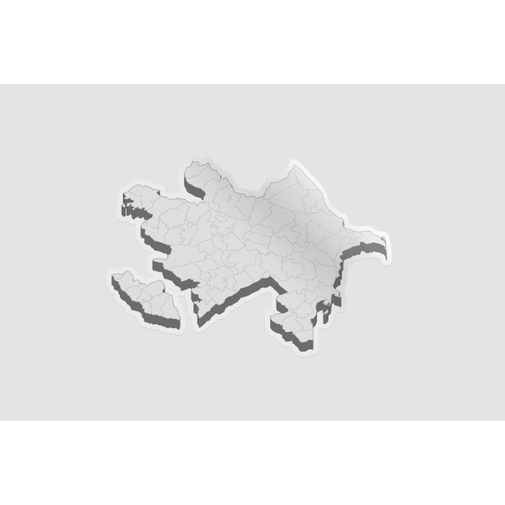 Azerbaijan Map Sticker - DecalsHouse