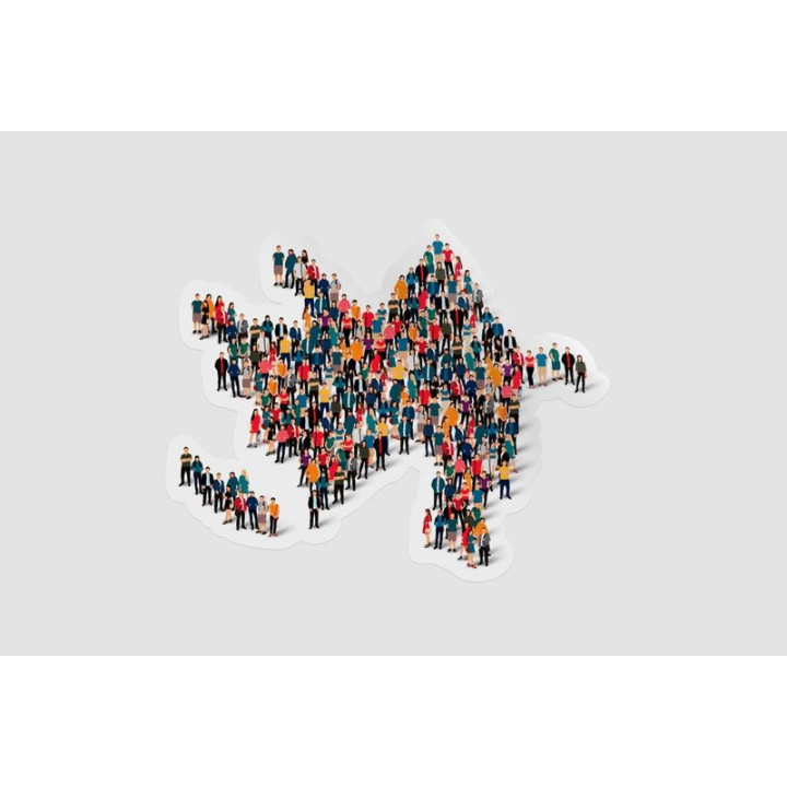 Azerbaijan Map Style 4 Sticker - DecalsHouse