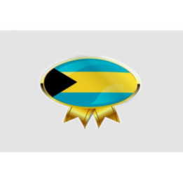 Bahamas Flag Style 11 Sticker - DecalsHouse