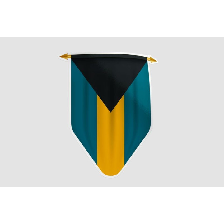 Bahamas Flag Style 16 Sticker - DecalsHouse