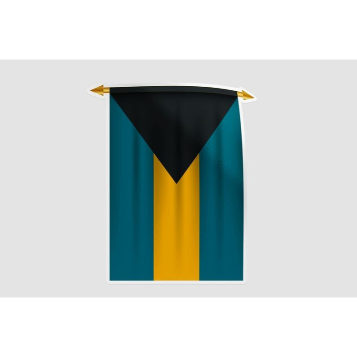 Bahamas Flag Style 17 Sticker - DecalsHouse