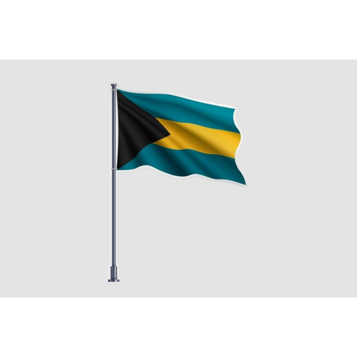 Bahamas Flag Style 22 Sticker - DecalsHouse