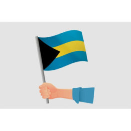 Bahamas Flag Style 25 Sticker - DecalsHouse