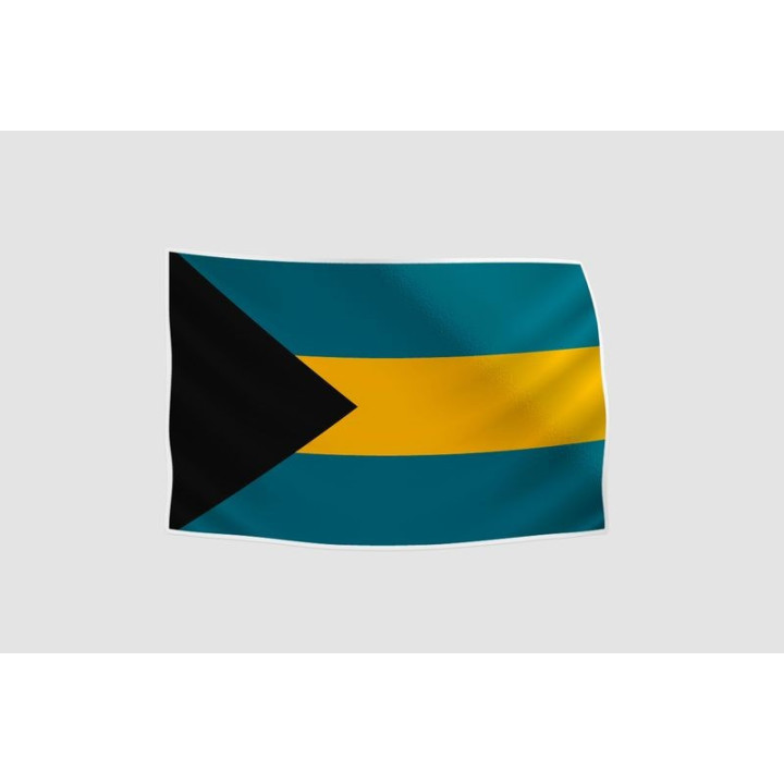 Bahamas Flag Style 27 Sticker - DecalsHouse