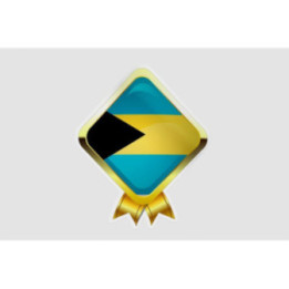 Bahamas Flag Style 4 Sticker - DecalsHouse