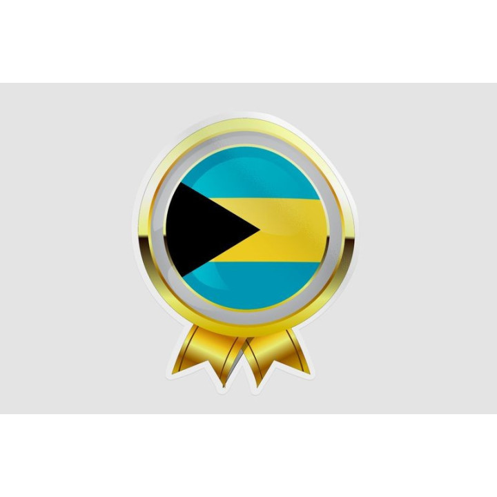 Bahamas Flag Style 7 Sticker - DecalsHouse