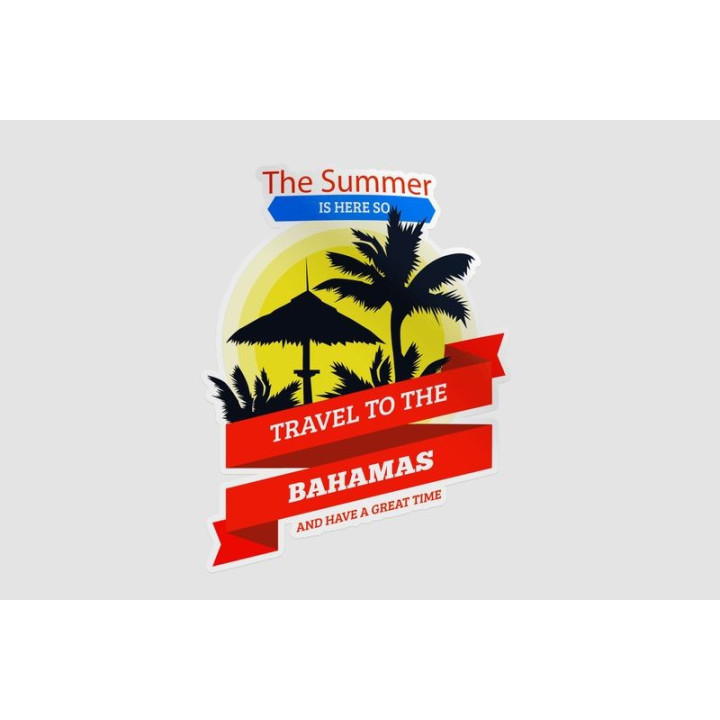 Bahamas Summer Travel Sticker - DecalsHouse