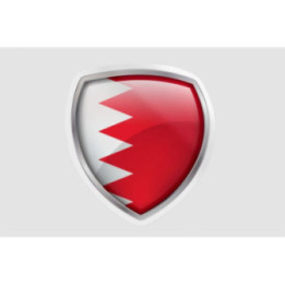 Bahrain Flag Style 14 Sticker - DecalsHouse