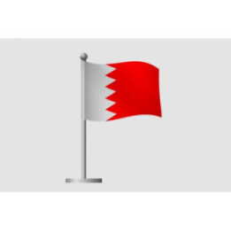 Bahrain Flag Style 18 Sticker - DecalsHouse