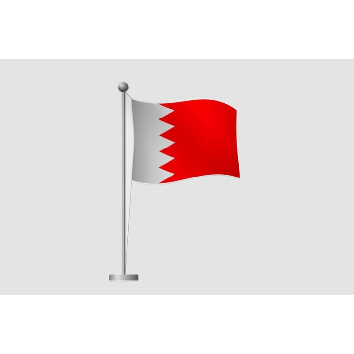 Bahrain Flag Style 19 Sticker - DecalsHouse