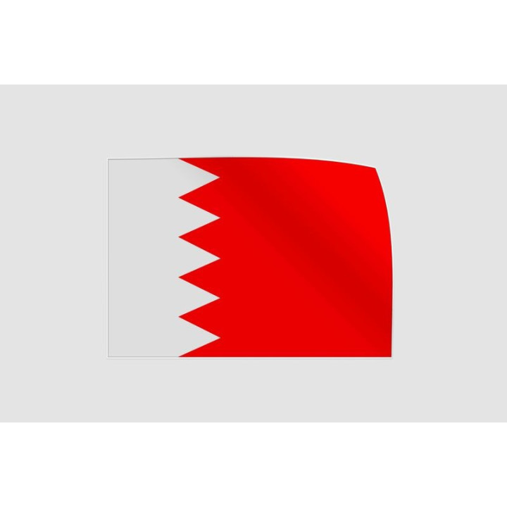 Bahrain Flag Style 2 Sticker - DecalsHouse