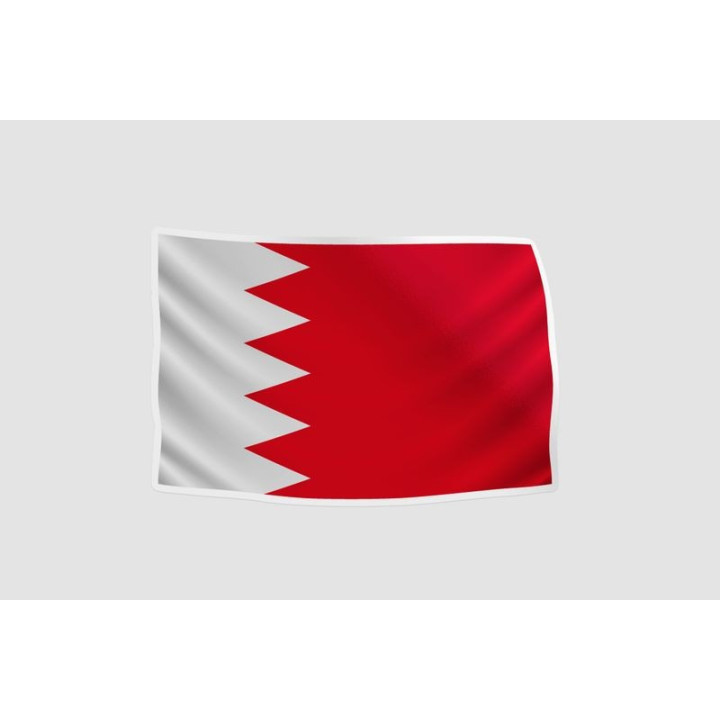 Bahrain Flag Style 21 Sticker - DecalsHouse