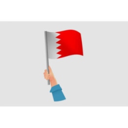 Bahrain Flag Style 3 Sticker - DecalsHouse