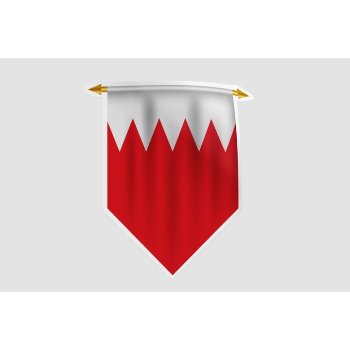 Bahrain Flag Style 6 Sticker - DecalsHouse