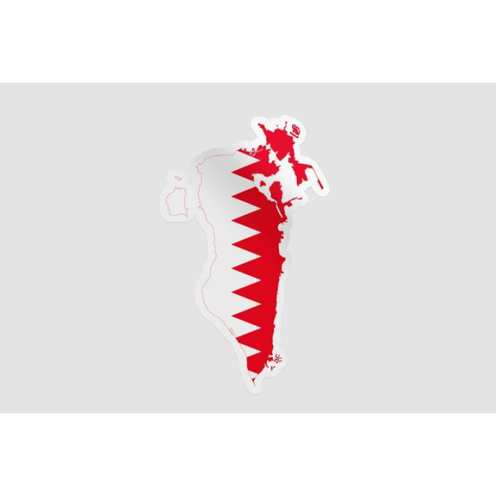 Bahrain Map Style 3 Sticker - DecalsHouse
