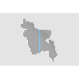 Bangladesh Doted Map Sticker - DecalsHouse
