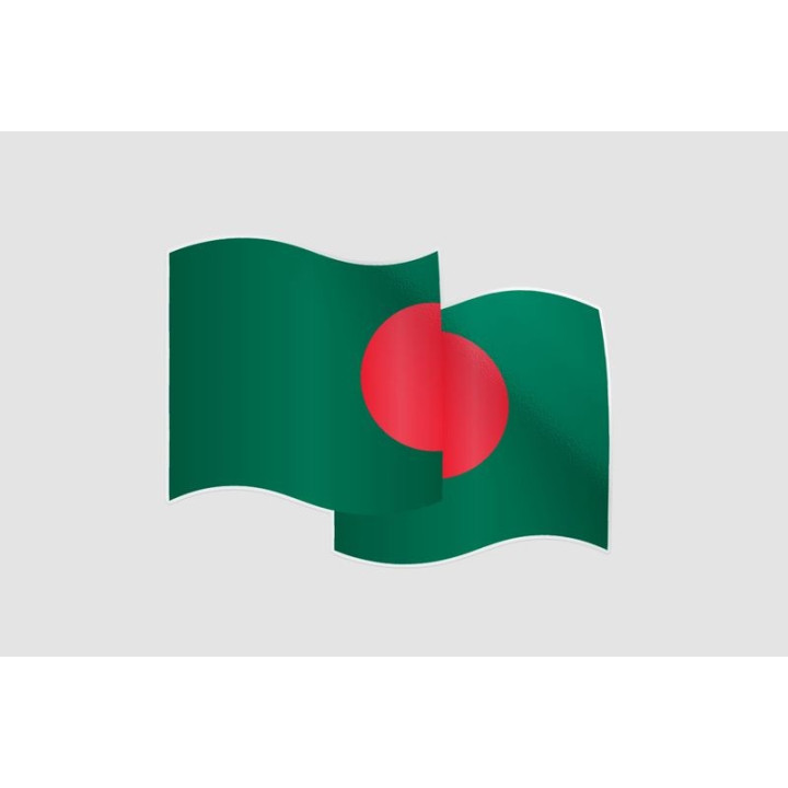 Bangladesh Flag Style 27 Sticker - DecalsHouse