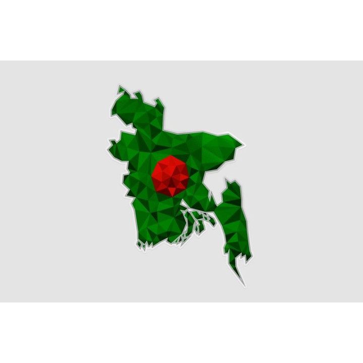 Bangladesh Map Style 3 Sticker - DecalsHouse