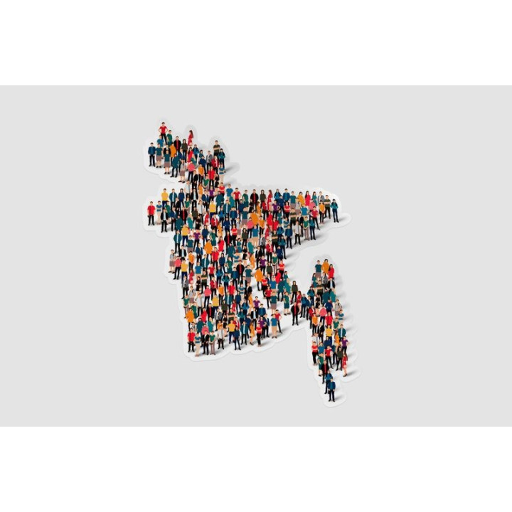 Bangladesh Map Style 4 Sticker - DecalsHouse