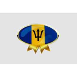 Barbados Flag Style 12 Sticker - DecalsHouse