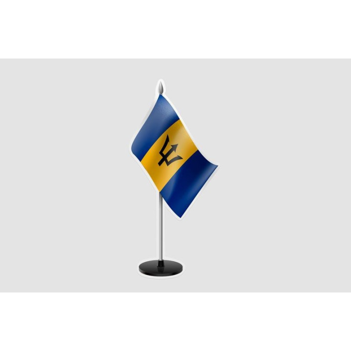 Barbados Flag Style 14 Sticker - DecalsHouse