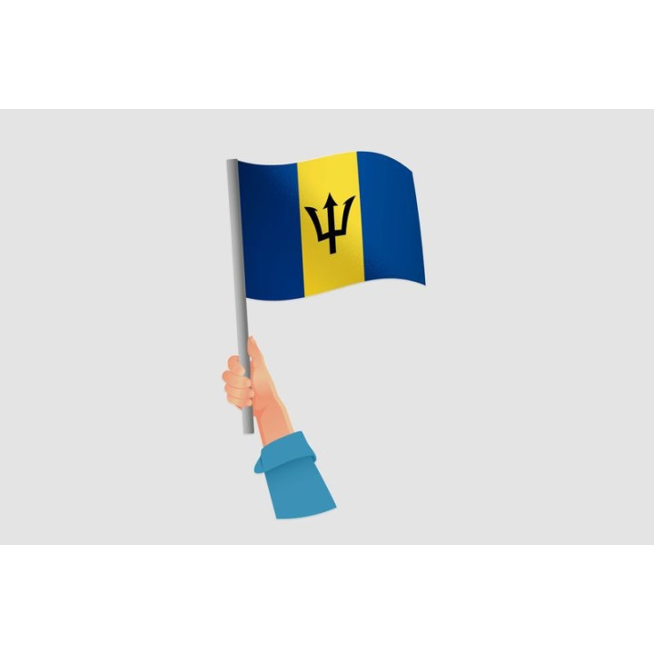 Barbados Flag Style 16 Sticker - DecalsHouse