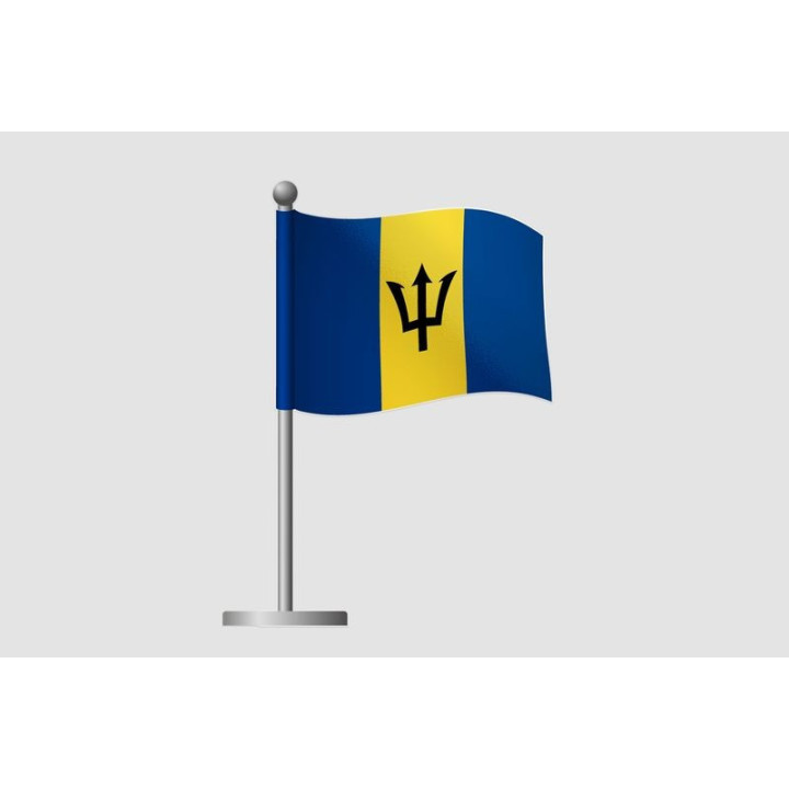 Barbados Flag Style 18 Sticker - DecalsHouse